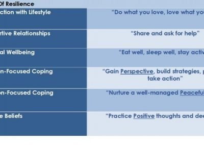 6 Pillars of Resilience. Stress management & building resilience - 5 ...